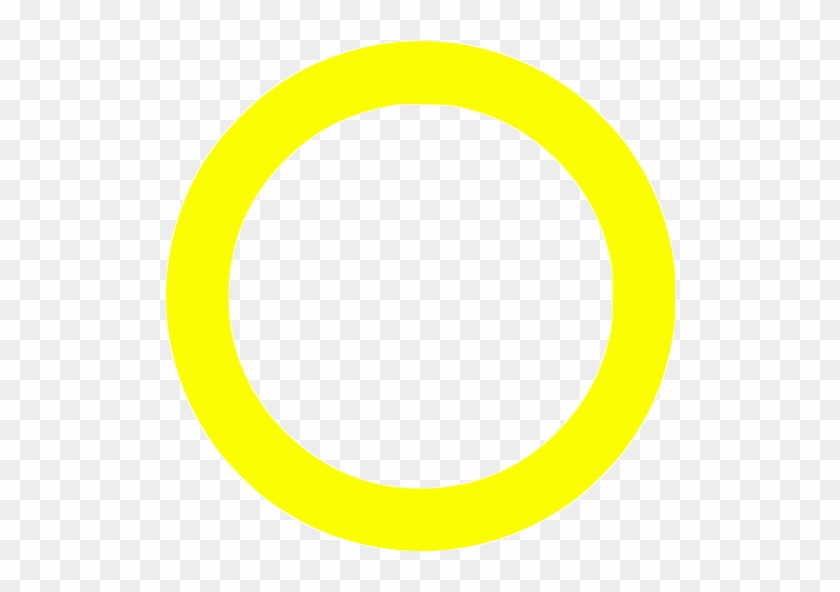 Transparent Circle Yellow Outline #985211