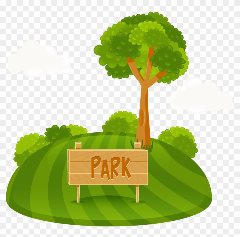Park Tree Cartoon Clip Art - Trees In The Park Clipart #985273