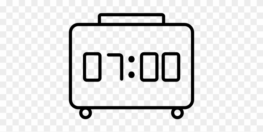 Clock Digital Tool Outline Vector - Digital Clock Outline #985594