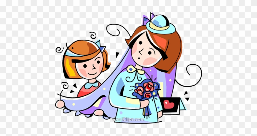 Bride And Brides Maid Royalty Free Vector Clip Art - Cartoon #986398