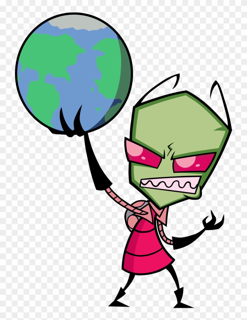 Zim With Earth Render By Neonstartapeinvasion - Invader Zim Zim Vector #986500