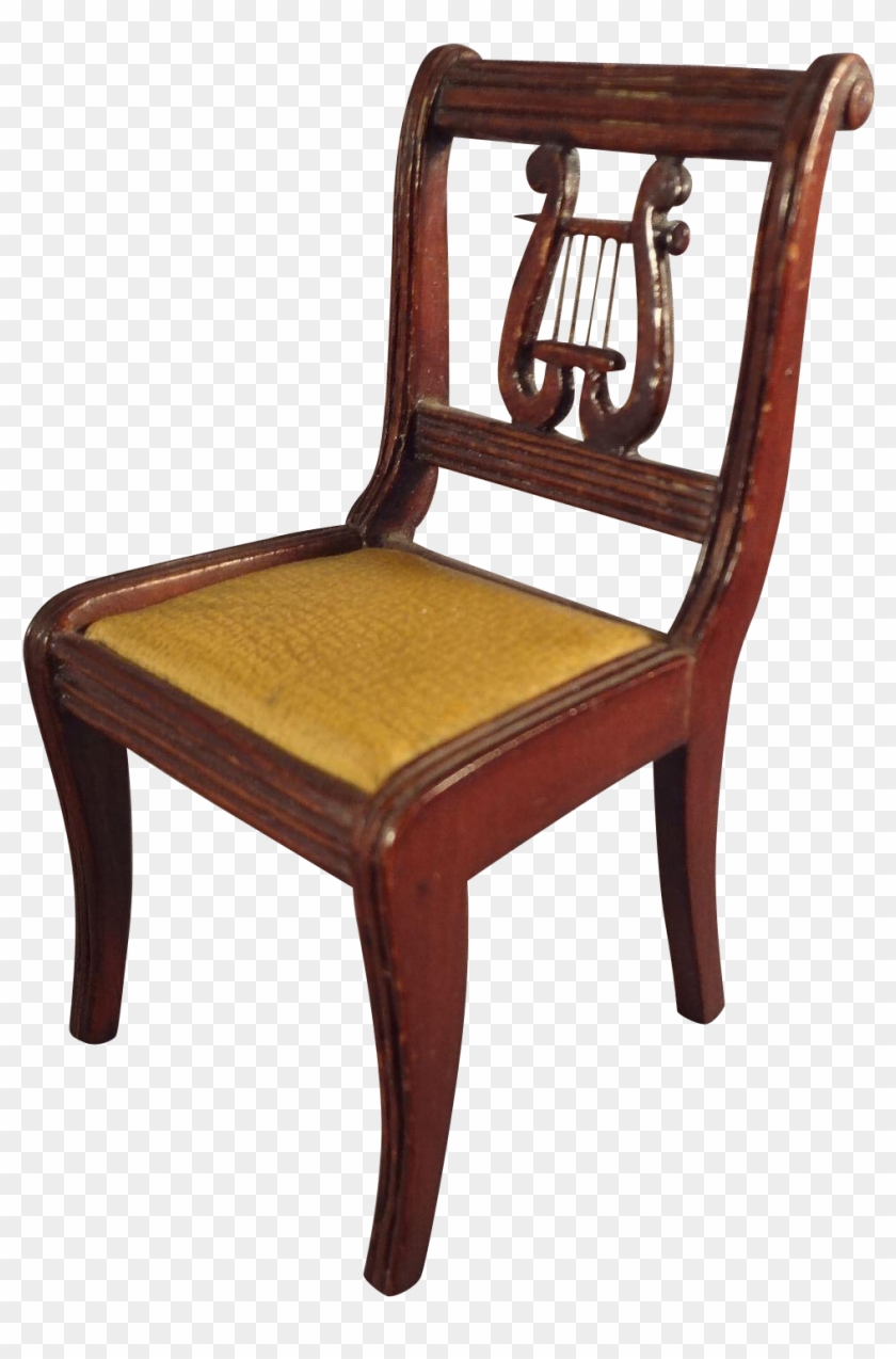 Large Doll House Scale Lyre Back Chair For Music Room - Chair #987222