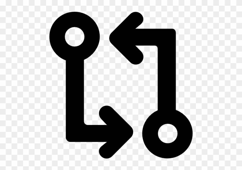 Two Straight Arrows Square Shape Of Exchange Free Icon - Flechas Intercambio Png #987317