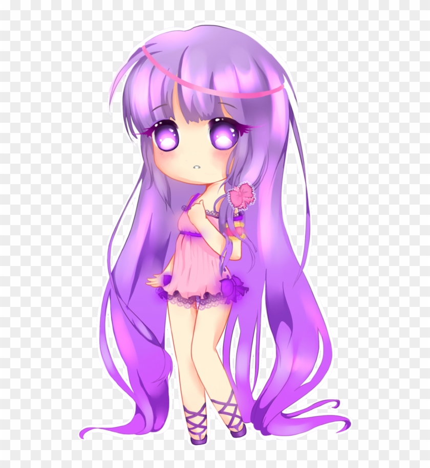 30 Super Cute Chibi And Anime Art - Anime Chibi Girl With Purple Hair #989101