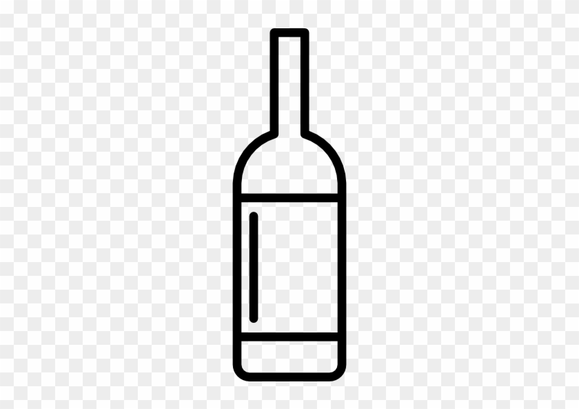 Wine Bottle With Label Free Icon - Alcoholic Drink #989211