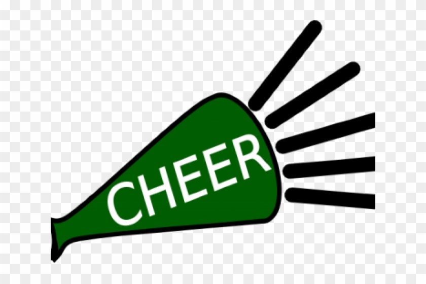 Cheerleading Megaphones Clipart - Green And White Pom Poms Clipart #989329