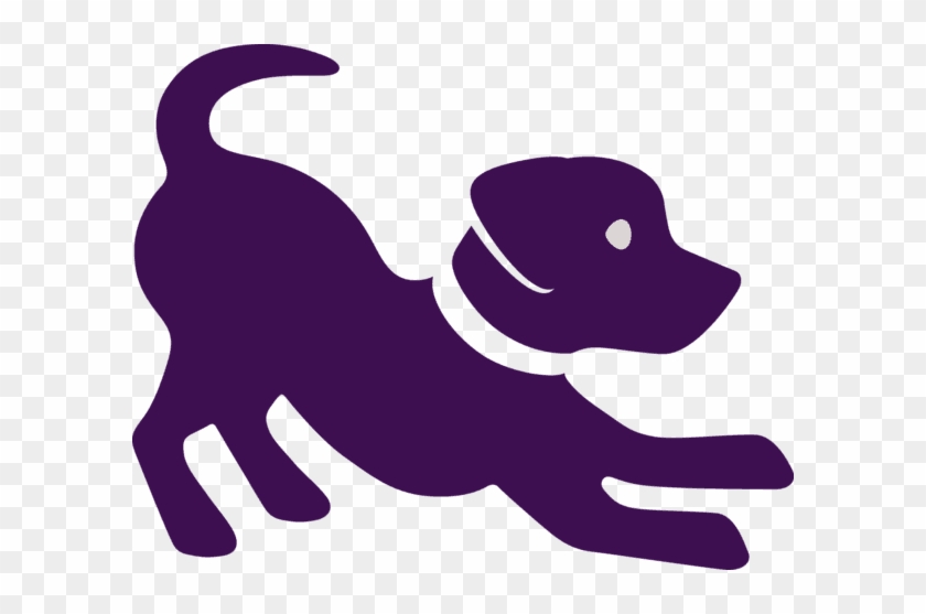 Purple Clipart Puppy - Purple Dog Clipart #989557