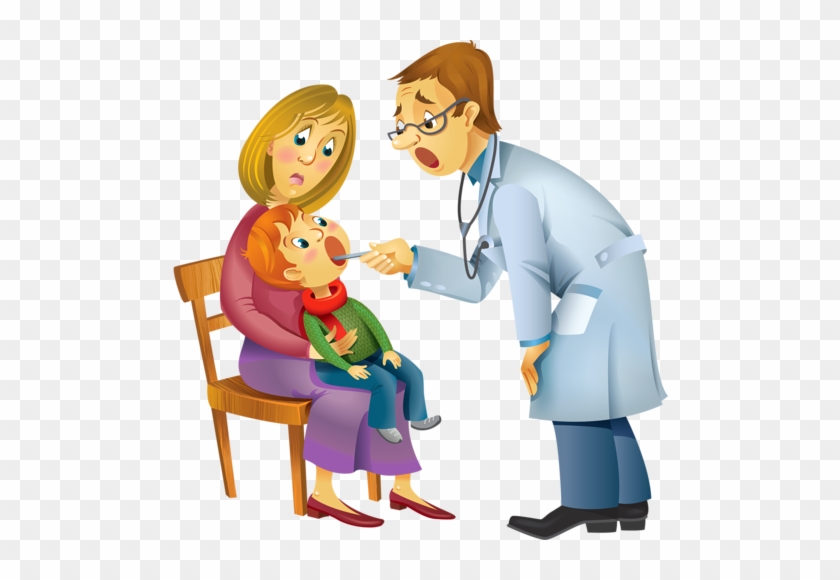 Personnages, Illustration, Individu, Personne, Gens - Child And Doctor Cartoon #989583