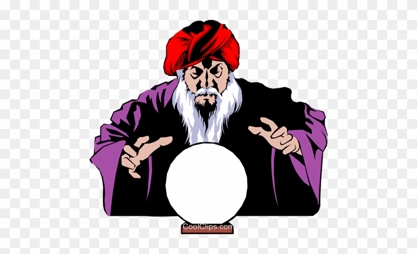 Magician Royalty Free Vector Clip Art Illustration - Premonition Clipart #989682