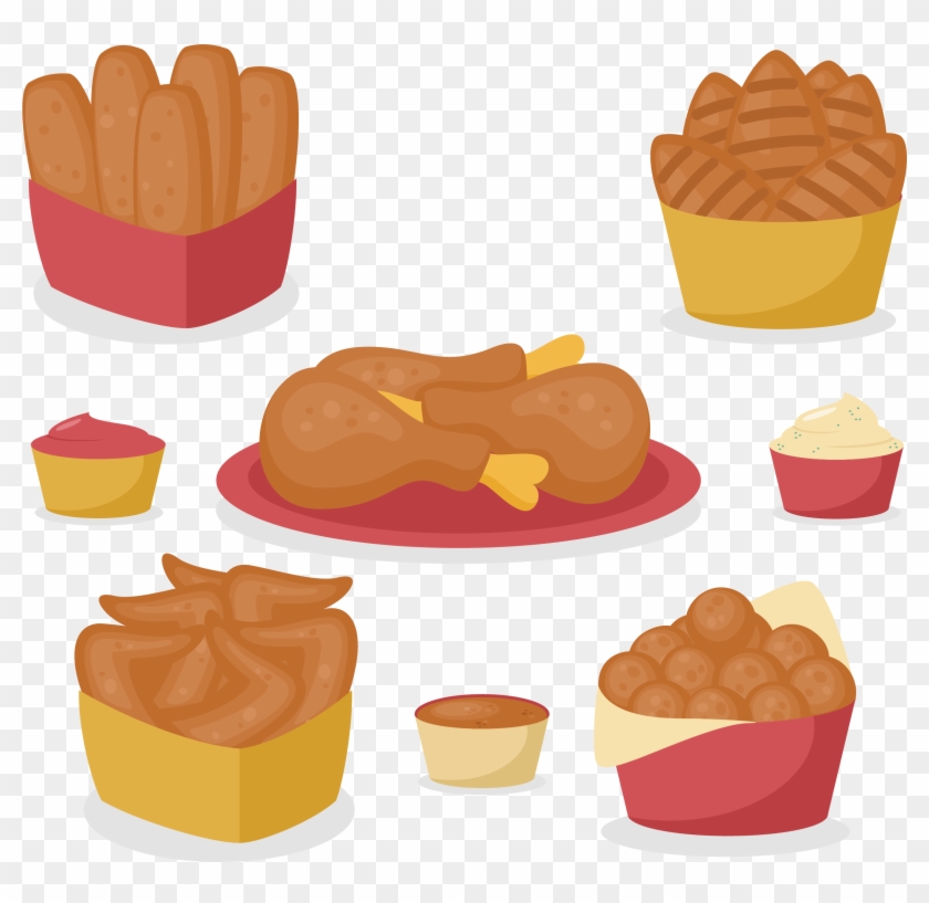 Fried Chicken Buffalo Wing Kfc French Fries - 雞 塊 卡通 #989897