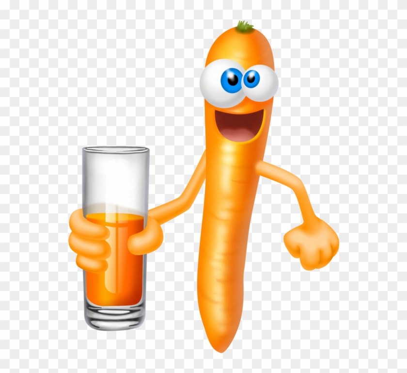 Carrot Juice Cliparts - Cartoon & Juice Glas #990040