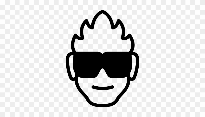 Eye Protection Vector - Man With Sunglasses Icon #990935
