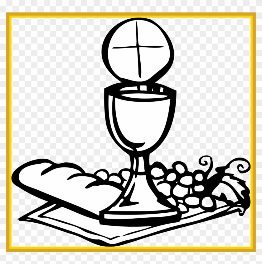 Bread Clipart Bread Clipart Black And White Incredible - Black And White First Holy Communion #991189