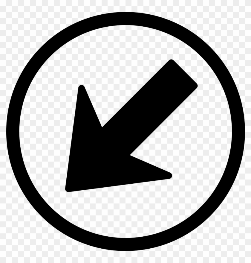 Navigational Arrow Pointing Down Left In A Circle Vector - Say No To Drugs #992661