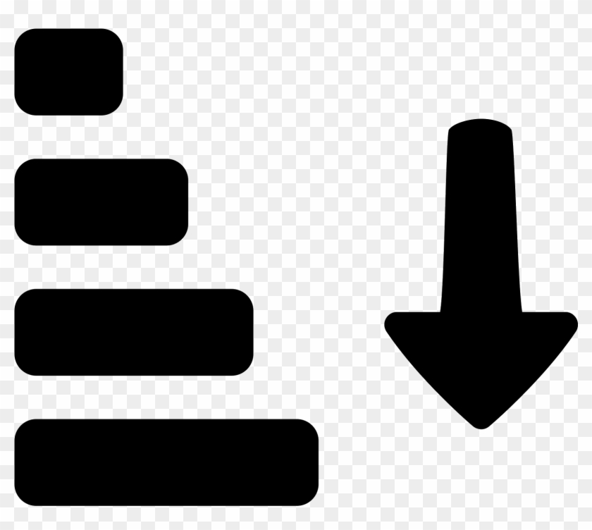 There Is 5 Horizontal Lines Going Downwards And As - Sorting Icon #992743
