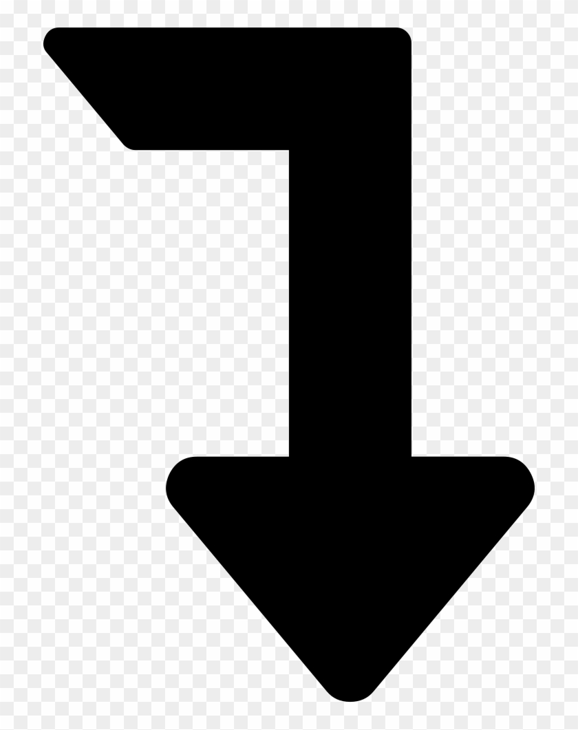Arrow Angle Pointing Down Comments - Arrow Pointing Right And Down #992744