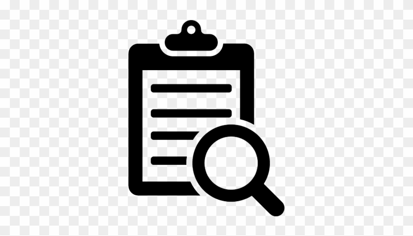 Clipboard Search Symbol Vector - Black And White Checklist #993833