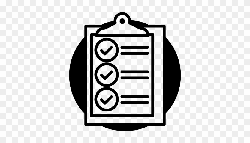 Clipboard With Check List - Checklist Cartoon Black And White #993846