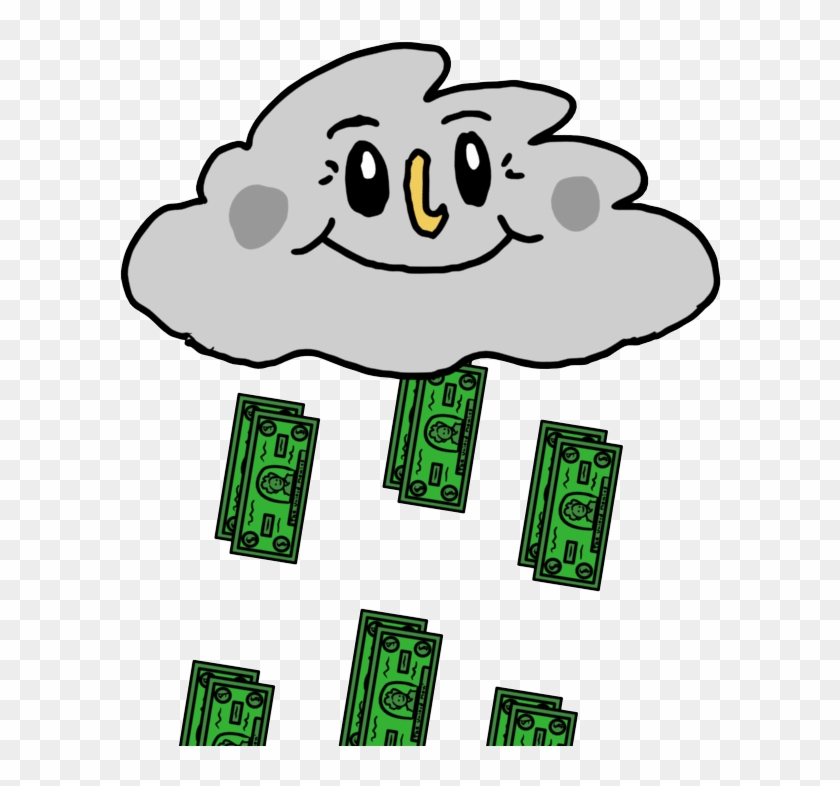Paid Make It Rain Sticker - Raining Money Cartoon Gif #994133