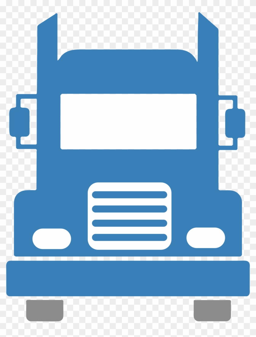 Medium Image - Semi Truck Clipart Front #174283