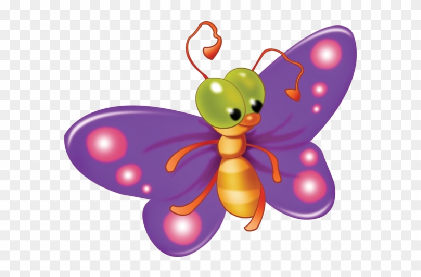 Cute Butterfly Cartoon Clip Art Images On A Transparent - Butterfly Clipart With Transparent Background #174393