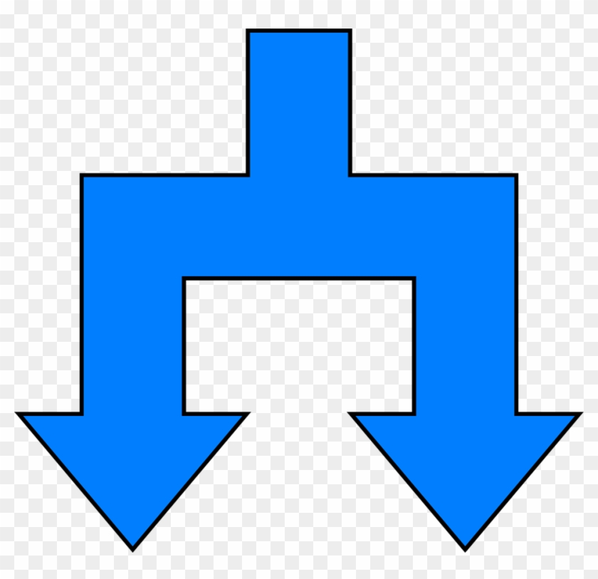 Split Arrow Clip Art - Split Arrow #174591