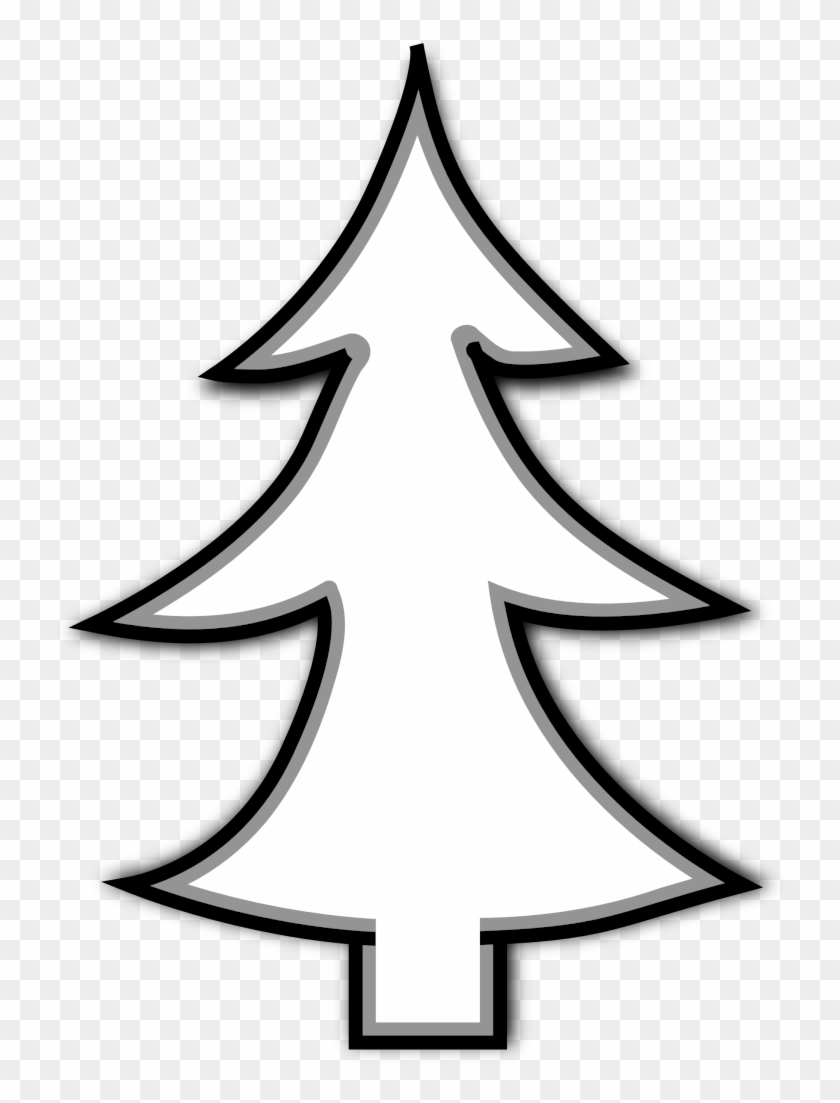 Christmas Tree Outline Clip Art - Christmas Tree Line Art #174705