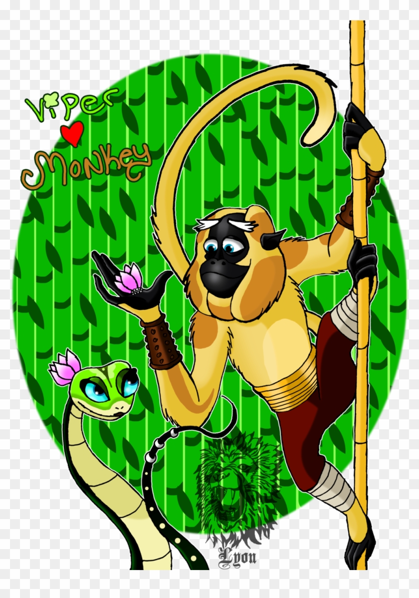 Monkey And Viper Got Your Lotus By Thebig Chillqueen - Kung Fu Panda Monkey X Viper #175103