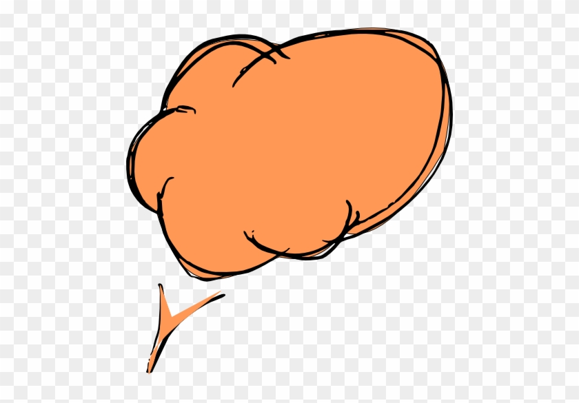 Free Orange Scrap Speech Bubble Png - Speech Bubble Transparent Background #176056