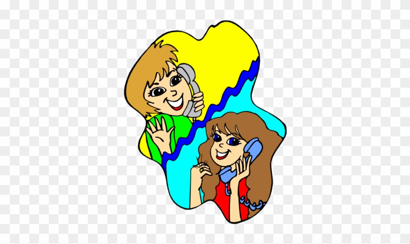 Talking On Telephone Clipart Clipartfest - Friends Talking On The Phone Clipart #176892