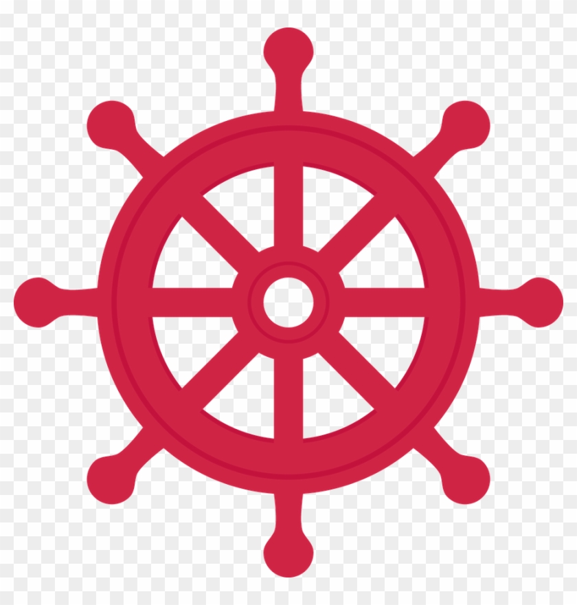 Anchors ⚓☆╮ - Red Ship Wheel Clip Art #177398