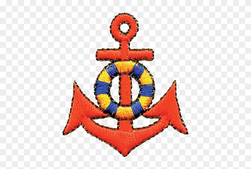 Anchor With American Flag Clip Art - Anchor Embroidery #177619