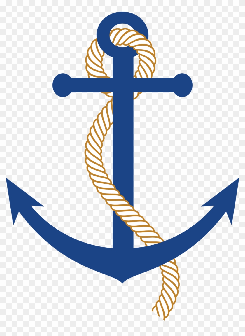 Anchor With Rope - Nautical Clip Art Png #177684