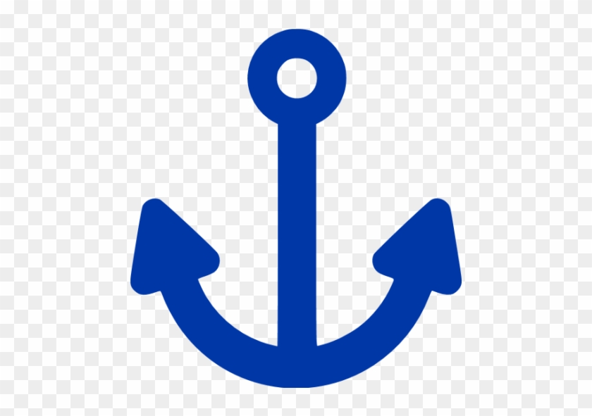 Royal Azure Blue Anchor 2 Icon - Icon Anchor #178021