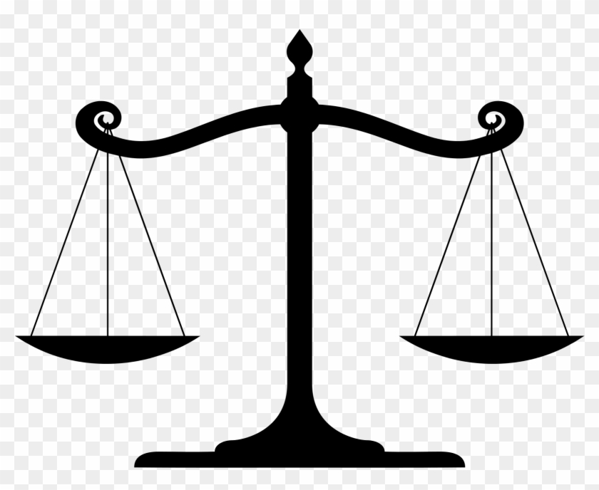 Scales Of Justice Clipart Free Download Clip Art Png - Balanced Scale #178372