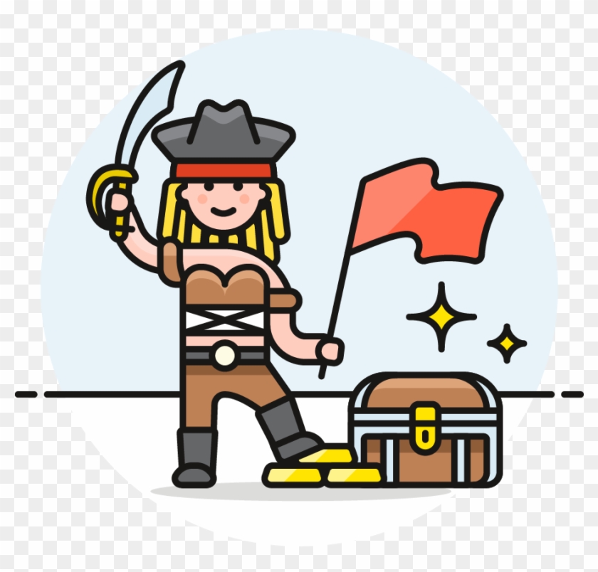 38 Pirate Chest Loot Female Caucasian - Pirate #994938