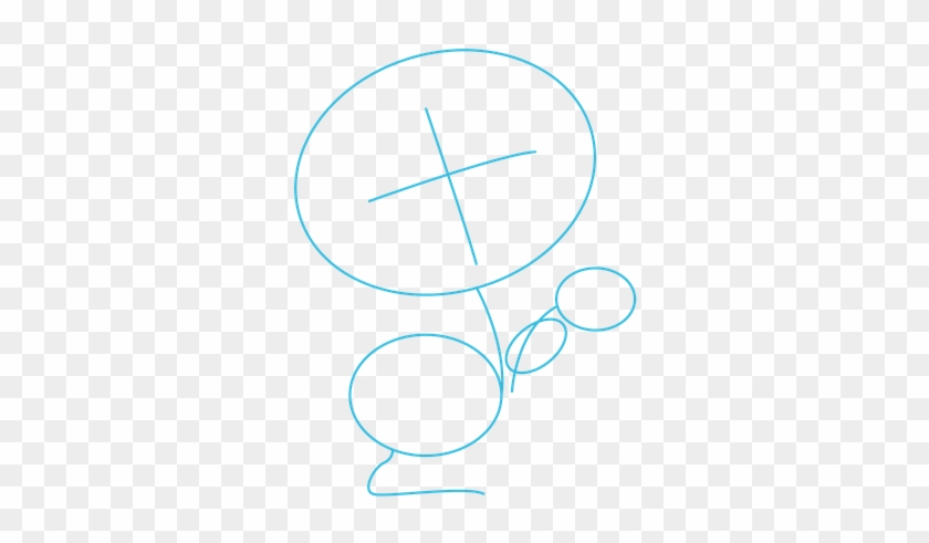 Inclined To The Left, And Then Draw A Circle Under - Circle #995851