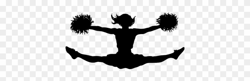 Cheerleading Jump Clipart Transparent Png - Cheerleader Silhouette #996078