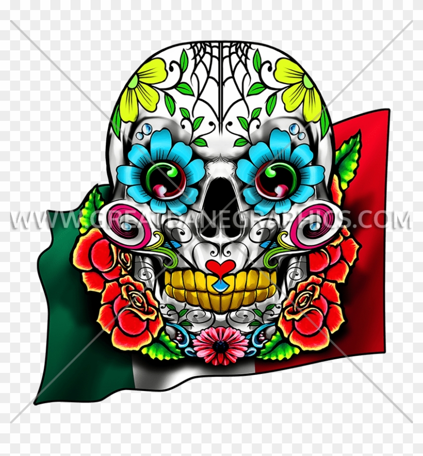 Tirecoverpro Full Color Sugar Skull With Roses #997794