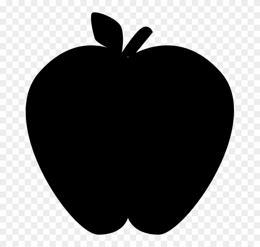 Free Vector Graphic - Transparent Background Black And White Apple Clipart #998561