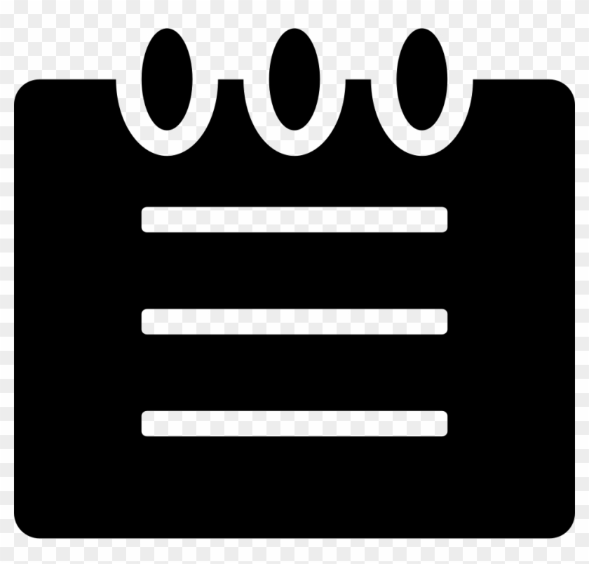 Black Paper Notes Notebook With Spring Comments - Icon #999887