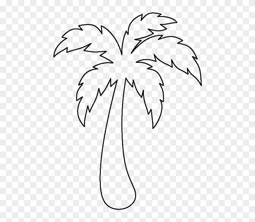Reliable Palm Tree Leaf Template Perfect Printable - Palm Tree Drawing Easy #1000564