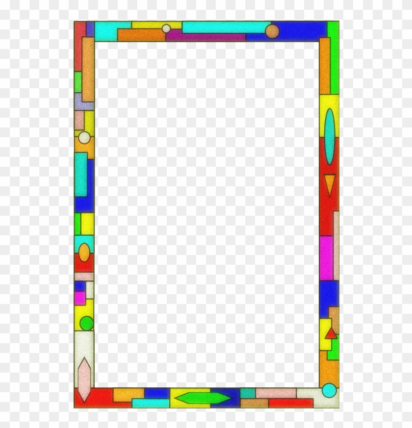 Free Colored Pencil Border Clip Art - Stained Glass #1000687