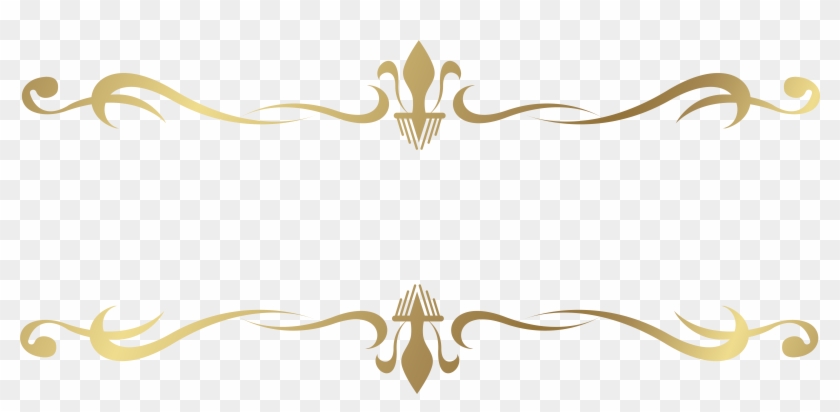 Elements Clipart Transparent Pencil - Border Line Gold Png #1000738