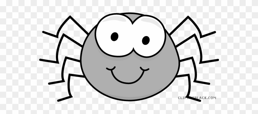 Cute Spider Animal Free Black White Clipart Images - Spider Coloring Page #1001191