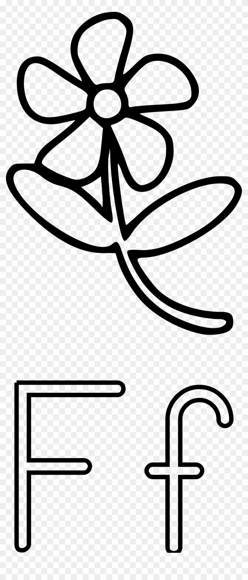 F De Flor - Letter F Clipart Black And White #1001603