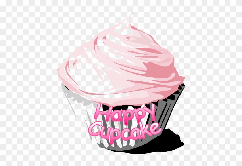 Happy Cupcakes - Pink Cupcake Shower Curtain #1002105
