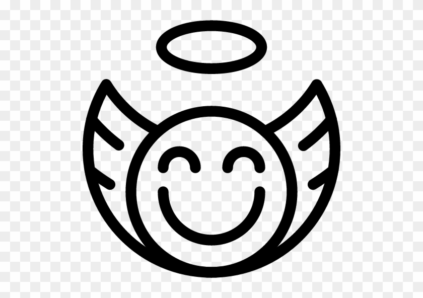 Pixel - Angel Smiley Black And White #1002614