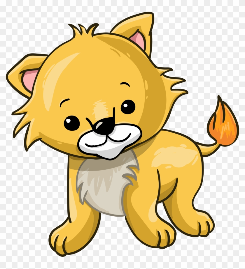 How To Draw A Cartoon Lion Face In Conjunction With - Lion #1002745