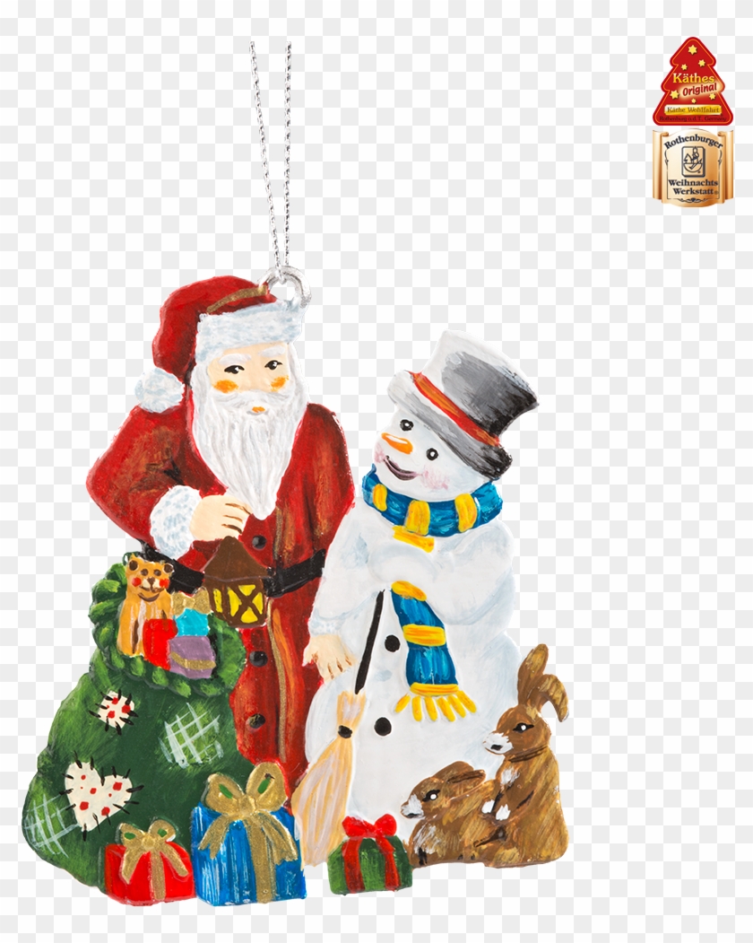 Santa And Snowman - Cartoon #1002836